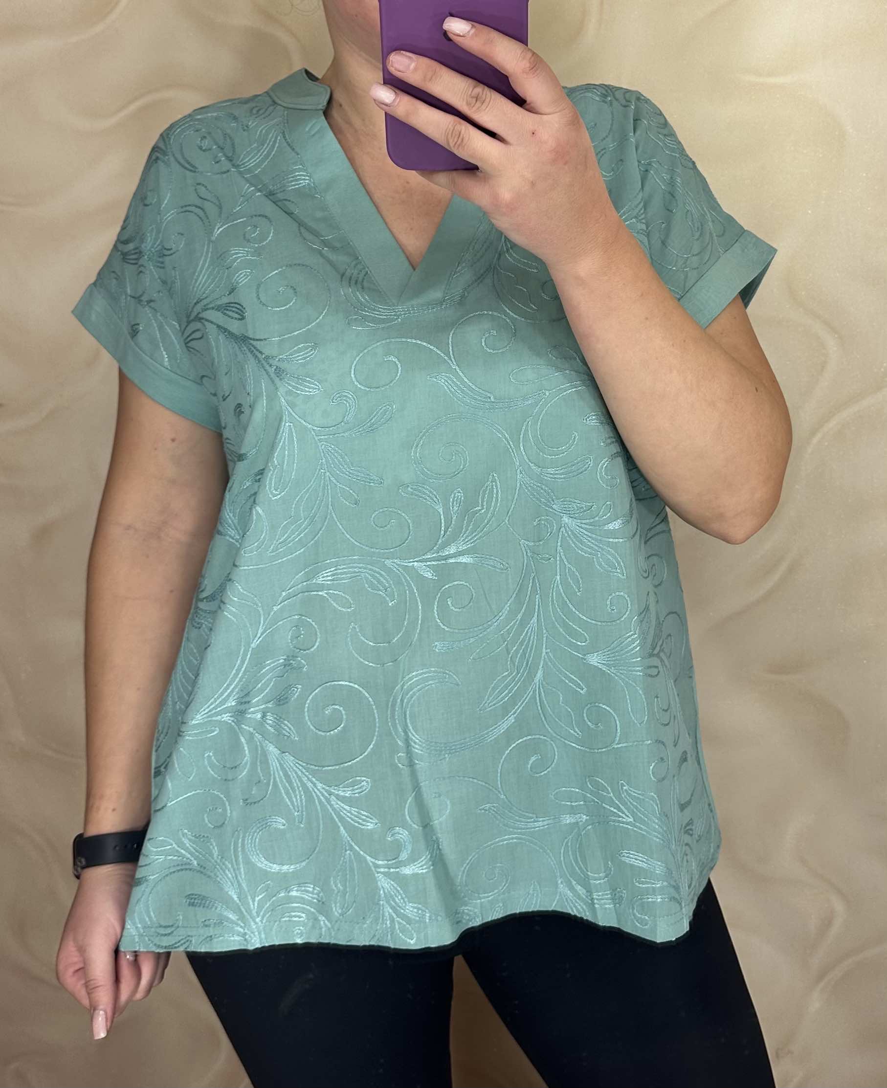 Футболка LeVisha (M-2XL) 26003 green (лето)