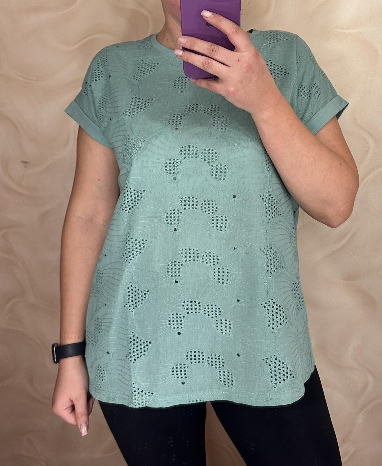 Футболка LeVisha (M-2XL) 26005 green (лето)