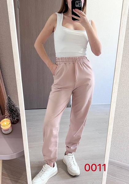 Штаны спорт FSN (44-48) 0011 l.beige (деми)