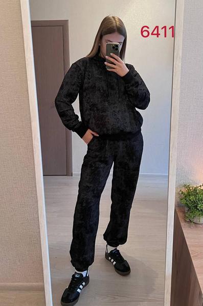 Костюм спорт FSN (44-50) 6411 black (деми)