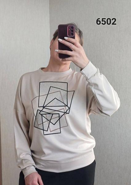 Свитер FSN (52-58) 6502 l.beige (деми)