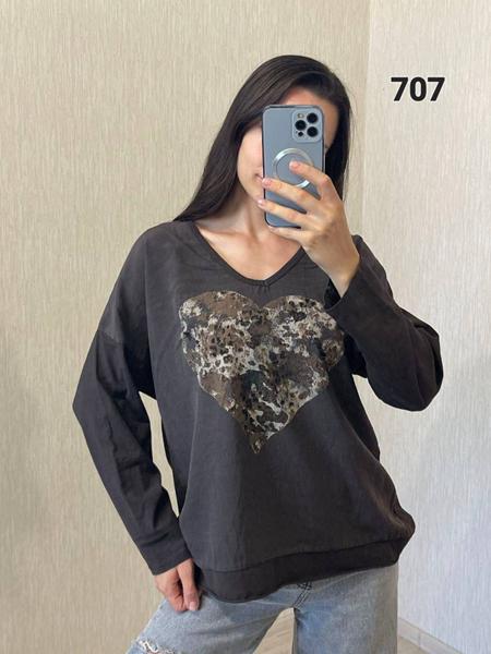 Свитер FSN (50-54) 707 d.grey (деми)