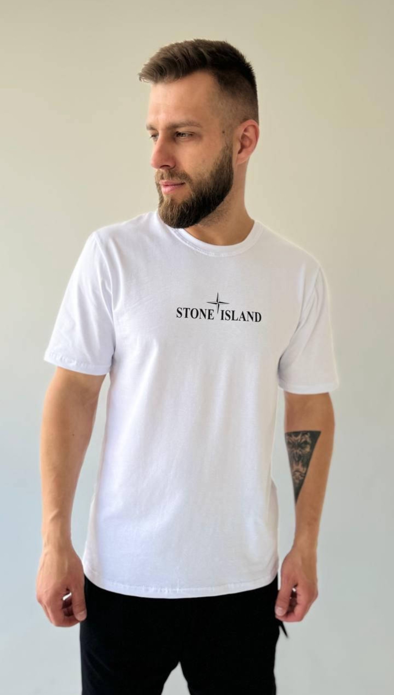 Футболка Madoka (M-3XL) 1257 white (лето)