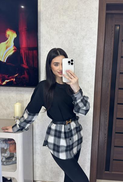 Рубашка Valentina (42-48) 7 black (деми)