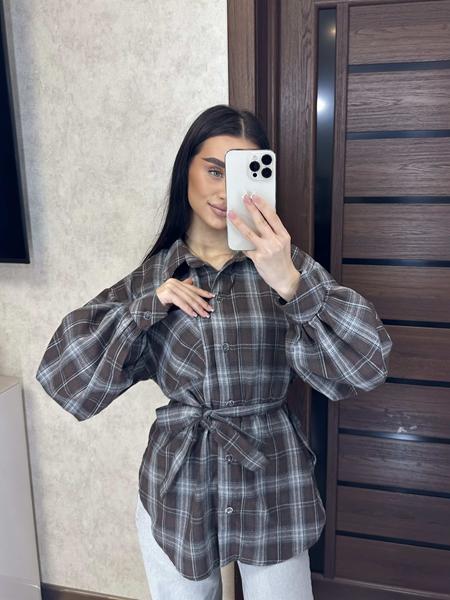 Рубашка Valentina (42-52) 8 brown (деми)