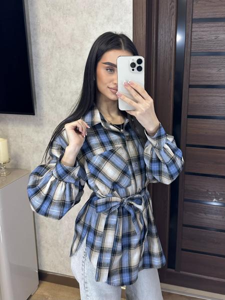 Рубашка Valentina (42-52) 8 l.blue (деми)