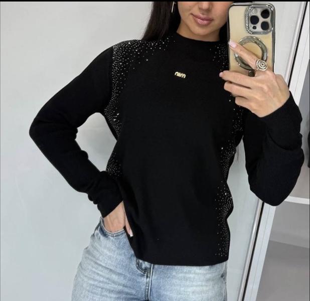 Свитер Lora (42-48) LR1101 black (деми)