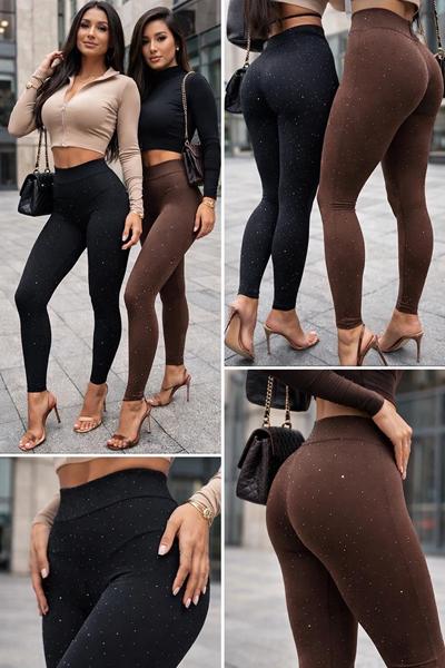 Лосины Lora (M-2XL) LR1126 black (деми)