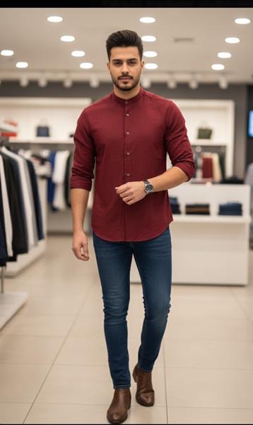 Рубашка Mary Poppins (S-2XL) 7192 wine (деми)