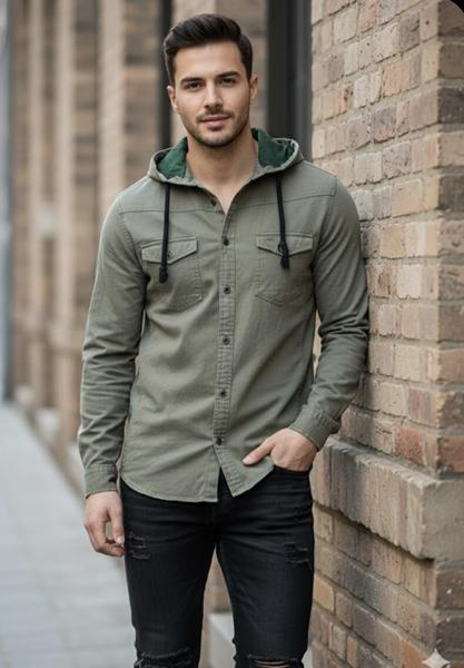 Рубашка Mary Poppins (S-2XL) 7201 green (деми)