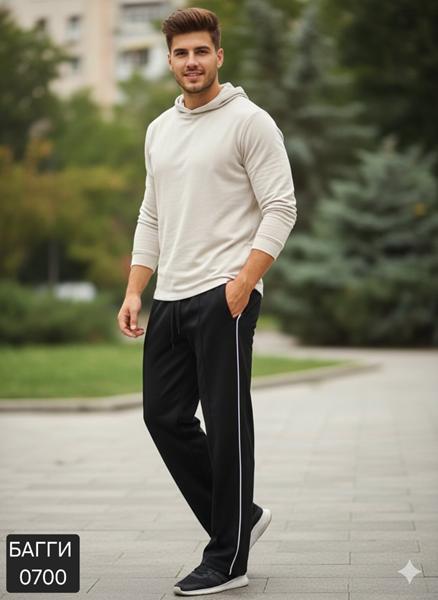 Штаны спорт Moranny (S-2XL) 700 black (деми)