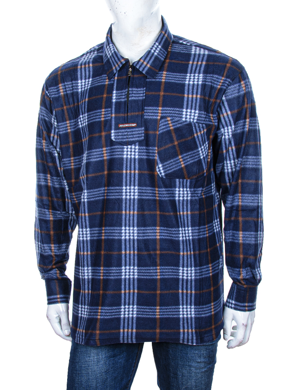 Рубашка Logaster (XL-5XL) FBS02 d.blue (деми)