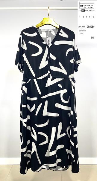 Платье BASE (2XL-6XL) CL606 black (лето)