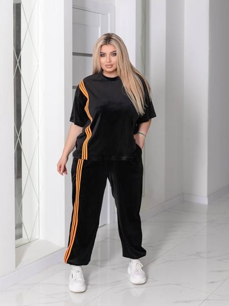 Костюм спорт Seven Zikina (50-64) 1359 black-orange (лето)