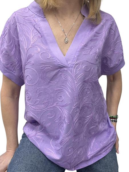 Футболка Elena&Vika (48-54) 26003 lilac (лето)