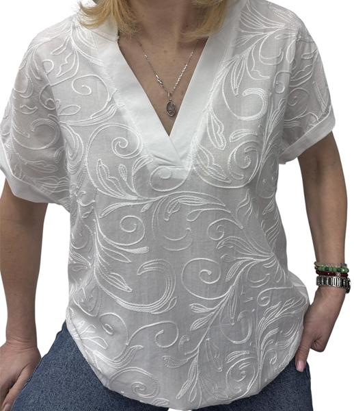 Футболка Elena&Vika (48-54) 26003 white (лето)