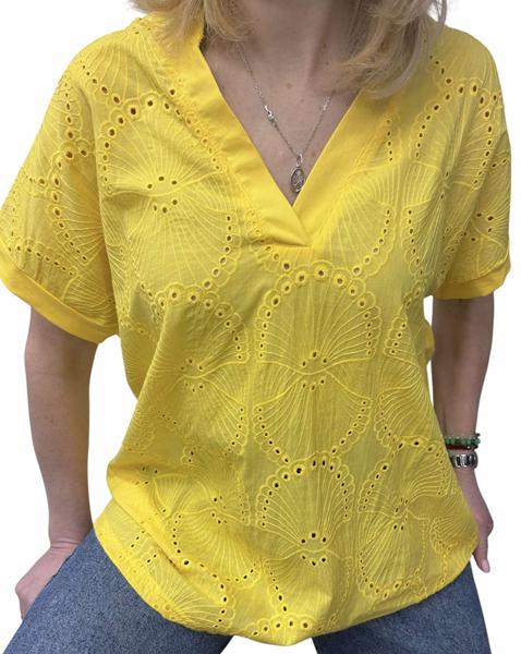 Футболка Elena&Vika (48-54) 26004 yellow (лето)