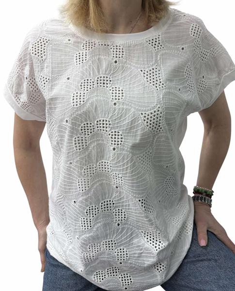 Футболка Elena&Vika (48-54) 26005 white (лето)