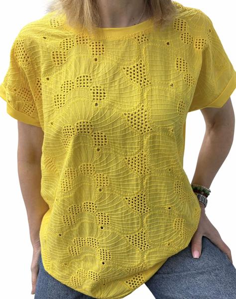 Футболка Elena&Vika (48-54) 26005 yellow (лето)