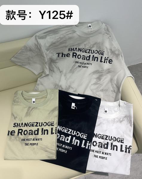 Футболка F.T.H (L-4XL) Y125 grey (лето)