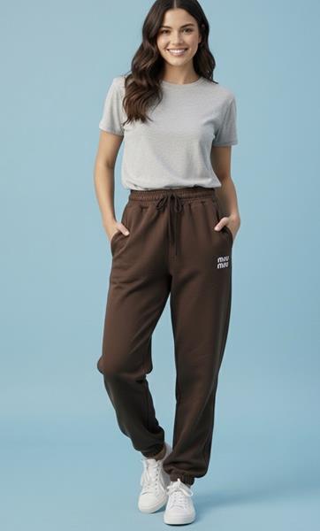 Штаны спорт Annet (S-L) AZ0187 brown (деми)