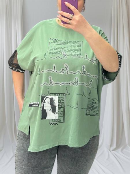 Футболка LeVisha (52-56) 25316 green (лето)