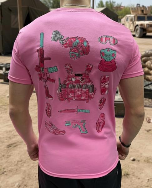 Футболка Madoka (M-3XL) 1326 pink (лето)
