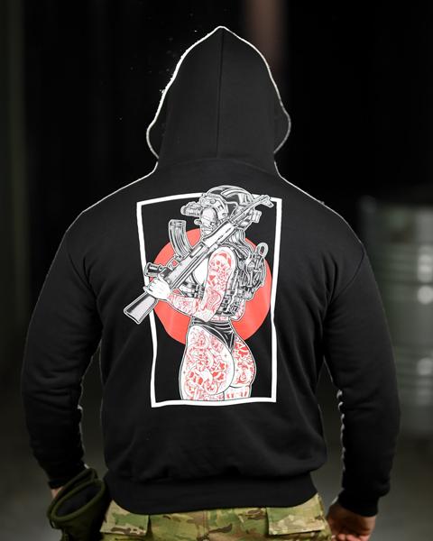 Худи Madoka (M-3XL) 1337 black (деми)