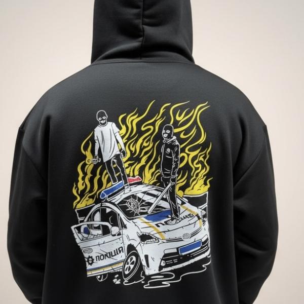 Худи Madoka (M-3XL) 1342 black (деми)