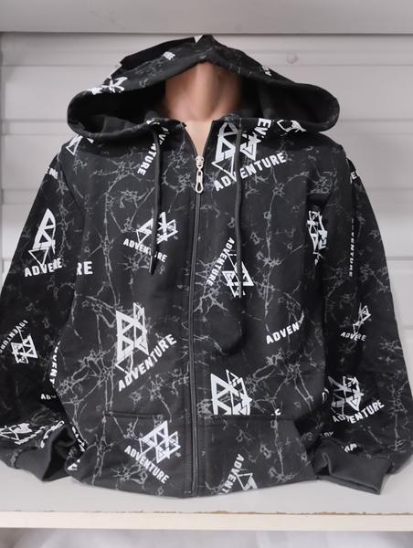 Кофта спорт Panda (S-2XL) 1461 black (деми)