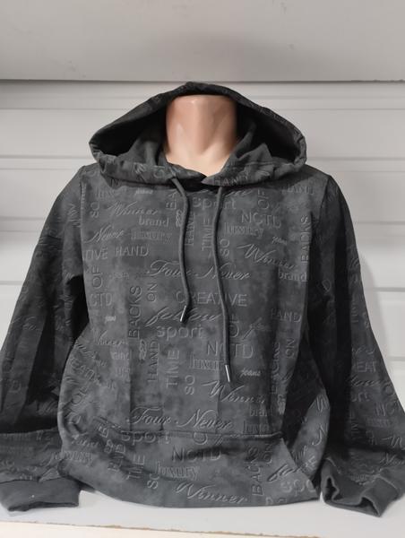 Худи Panda (S-2XL) 1473 d.grey (деми)