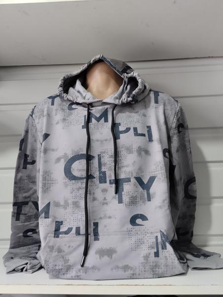 Худи Panda (S-2XL) 1485 grey (деми)