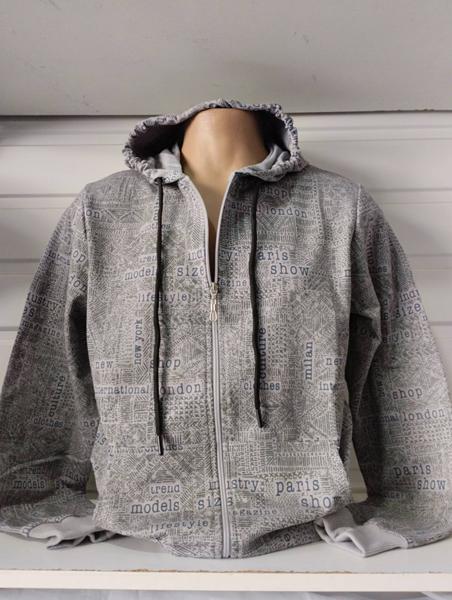 Кофта Panda (S-2XL) 1513 grey (деми)