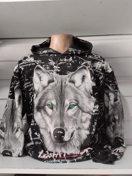 Худи Panda (S-2XL) 1522 black (деми)