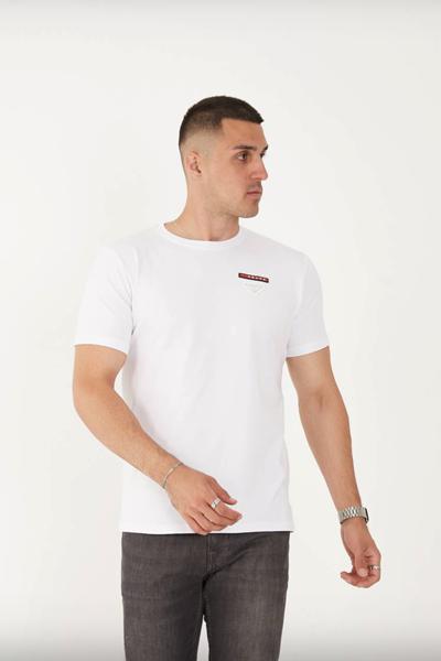 Футболка F.T.H (S-2XL) F898 white (лето)