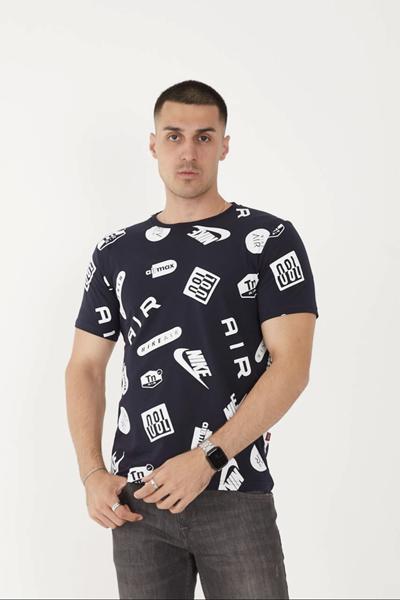 Футболка F.T.H (S-2XL) F909 navy (лето)