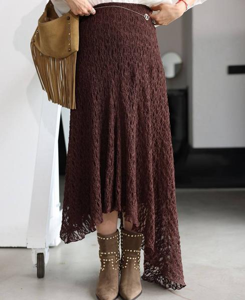 Юбка Little Secret (S-L) SA357 brown (лето)