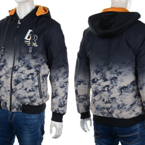 Куртка M7 (L-3XL) 2223 orange-grey (деми) M7 2223 orange-grey