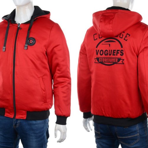 Куртка M7 (L-3XL) 2223 red-black (деми) M7 2223 red-black