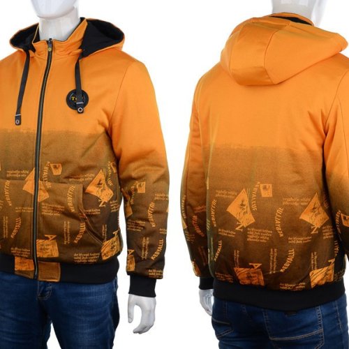 Куртка M7 (L-3XL) 2226 black-orange (деми) M7 2226 black-orange