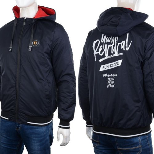 Куртка M7 (L-3XL) 2226 navy-red (деми) M7 2226 navy-red