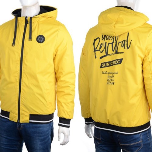 Куртка M7 (L-3XL) 2226 yellow-black (деми) M7 2226 yellow-black
