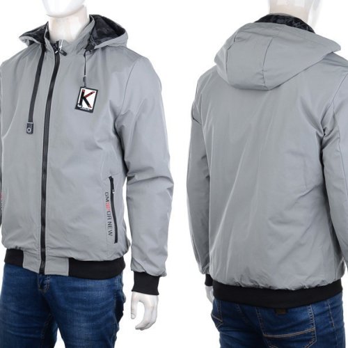 Куртка M7 (L-3XL) 2227 black-grey (деми) M7 2227 black-grey