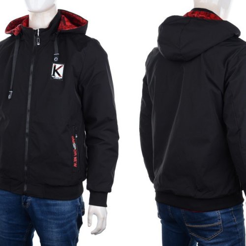 Куртка M7 (L-3XL) 2227 red-black (деми) M7 2227 red-black