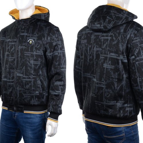 Куртка M7 (L-3XL) 2227 yellow-black (деми) M7 2227 yellow-black