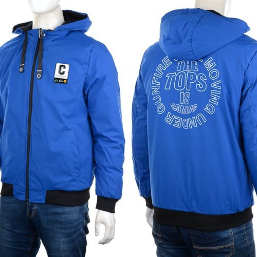 Куртка M7 (L-3XL) 2228 black-blue (деми) M7 2228 black-blue