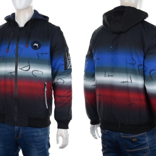 Куртка M7 (XL-3XL) 7798 black-navy (деми) M7 7798 black-navy