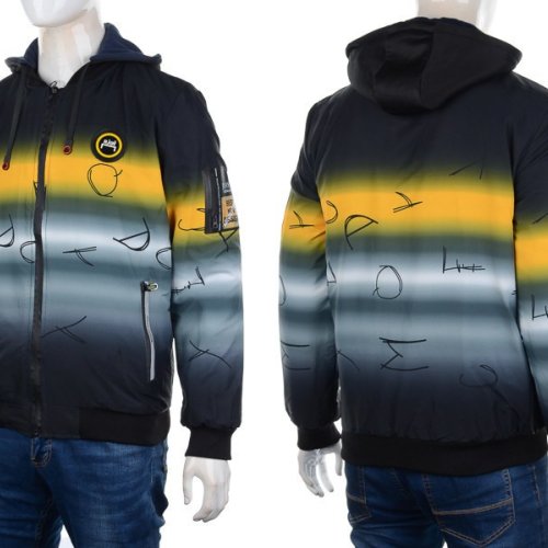 Куртка M7 (XL-3XL) 7798 black-yellow (деми) M7 7798 black-yellow