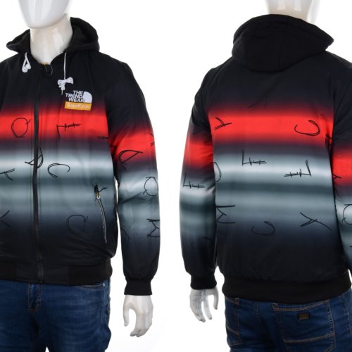 Куртка M7 (XL-3XL) 7799 black-red (деми) M7 7799 black-red