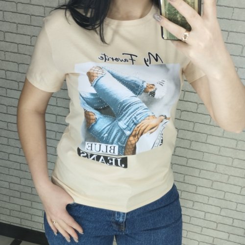 Футболка Shipi (S-XL) 22 beige (лето) Shipi 22 beige